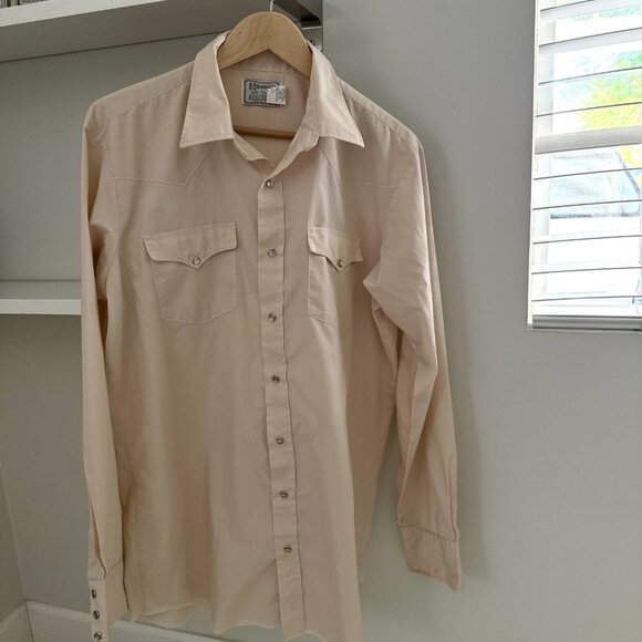 H Bar C Mr Tall 17-38 California Ranchwear Light Pink Shirt Collared Long Sleeve - Picture 1 of 10